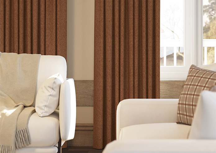 Harris, Burnt Orange - Made to Measure Curtains - Image 5